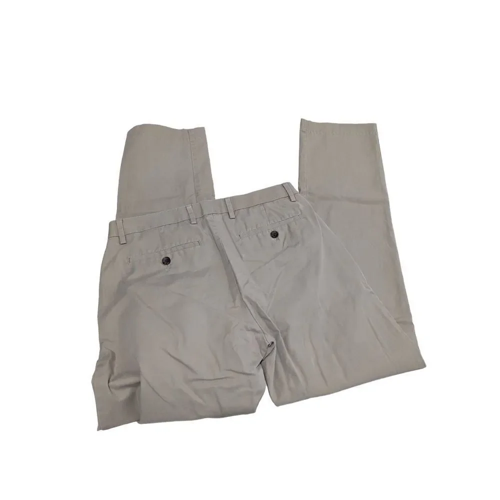 Banana Republic Men's Khaki Mid-Rise Straight-Leg Pants Size 30x32